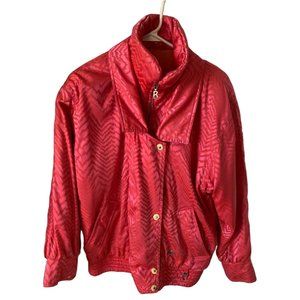 BOGNER Vintage 80s Crop Ski Jacket Fuchsia Tiger
